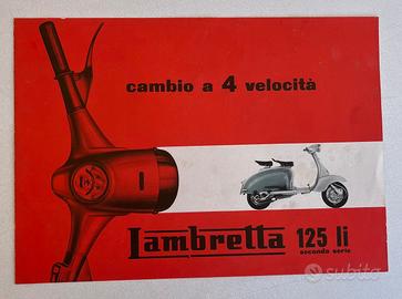 Lambretta 125 Li manifesto poster pubblicitario
