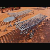 Lettino in ferro battuto