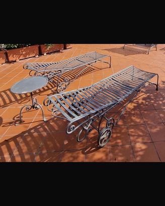 Lettino in ferro battuto