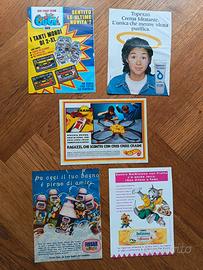 Lotto 5 inserti pubblicitari anni '90