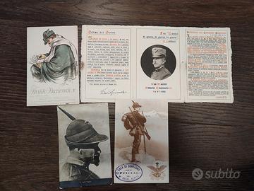 Cartoline, giuramento 1918 e materiale Alpini