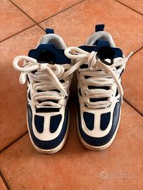 Scarpe lv skate bianche blu