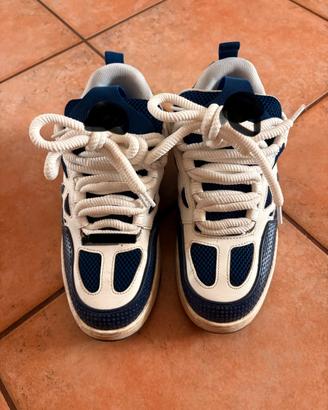 Scarpe lv skate bianche blu