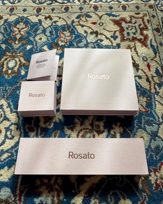 Set Rosato collana, bracciale ed Anello in argento