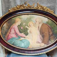 Quadro Sacra Famiglia ovale