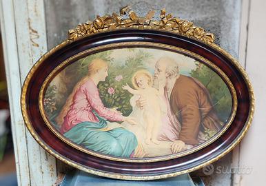 Quadro Sacra Famiglia ovale