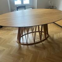 Tavolo ovale in legno di design Miniforms Acco