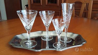 3  SERVIZI  BICCHIERI  DA TAVOLA -CRISTALLO