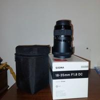 Sigma Art 18-35mm F1.8 (A) AF DC HSM attacco Canon
