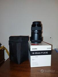 Sigma Art 18-35mm F1.8 (A) AF DC HSM attacco Canon