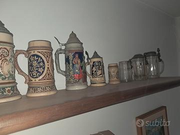 Collezione boccali di birra tedeschi antichi