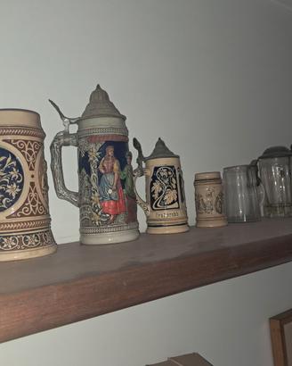 Collezione boccali di birra tedeschi antichi