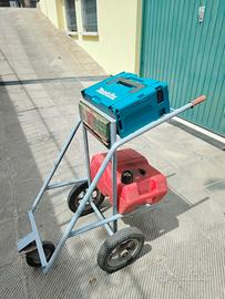 Carrello portamotore artigianale robusto