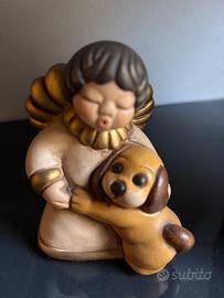 Statuina THUN angelo con cane originale fuori prod