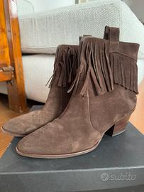 Stivaletto donna pelle scamosciato