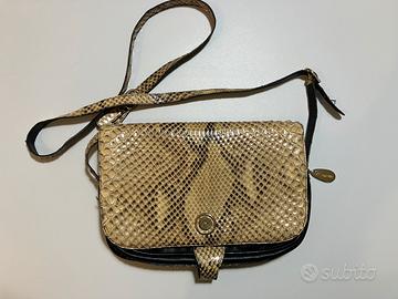 Borsa vintage in vera pelle di rettile