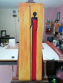 QUADRO 30 X 100 CM "DONNA DEL SOLE" - ACRILICO