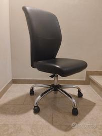 poltrone ufficio pelle nera 