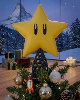 Puntale star stella di natale super mario nintendo