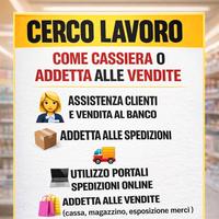 Lavoro come cassiera o addetta alle vendite