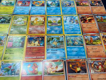 Lotto carte pokemon charmander squirtle bulbasaur