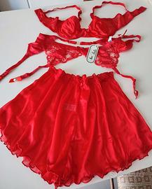 Completo intimo donna rosso