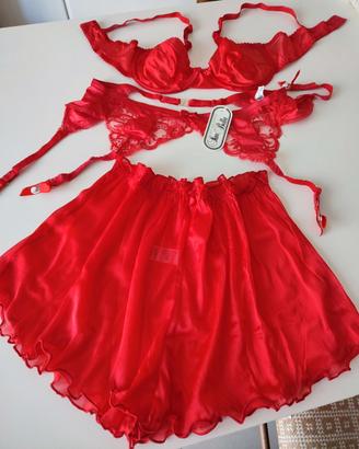Completo intimo donna rosso