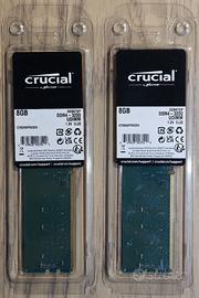 Coppia di RAM Crucial 8GB DDR4-3200 UDIMM nuove