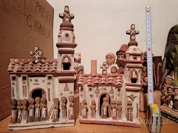Chiese in terracotta artigianato Peru' cm.26