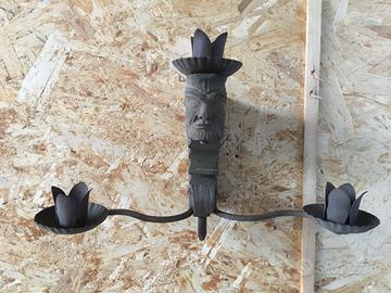 Applique in legno e ferro