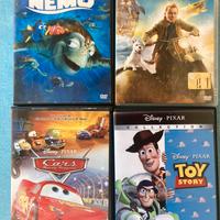 4 DVD Cartoni animati. Nemo; Cars; Toy Story; Tin