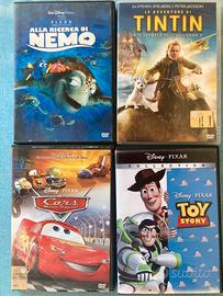 4 DVD Cartoni animati. Nemo; Cars; Toy Story; Tin