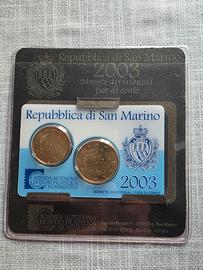 2003 Divisionale San Marino  20 e 50 Centesimi Fdc