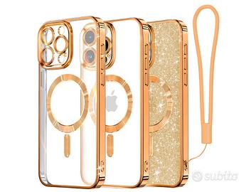 Custodia magnetica per iphone 15pro colore bronzo