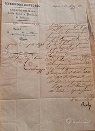 Antico documento militare