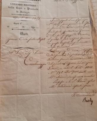 Antico documento militare