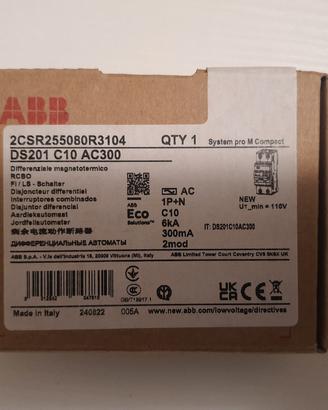 Interruttore differenziale 10A ABB 