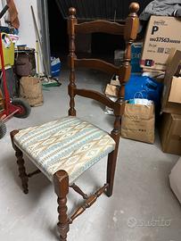 4 sedie in legno antiche