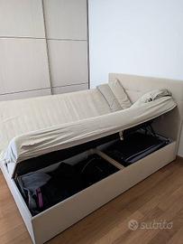Letto contenitore alla francese con materasso