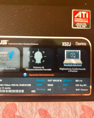 Portatile Asus X52JB i5 da riparare/per ricambi