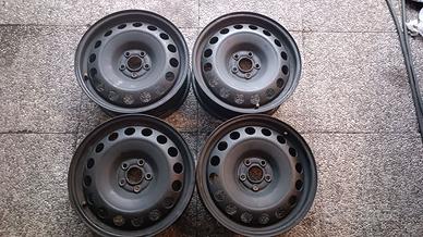 4 cerchi in ferro VW Seat Audi Skoda 6,5x16-5x100