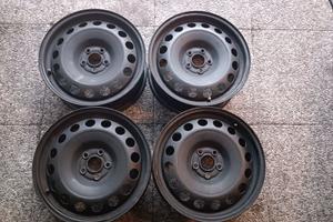 4 cerchi in ferro VW Seat Audi Skoda 6,5x16-5x100