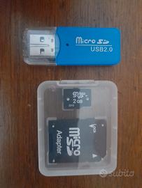 MicroSd 2gb + chiavetta