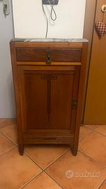 Mobiletto Comodino Art Dèco anni 20/30 con marmo