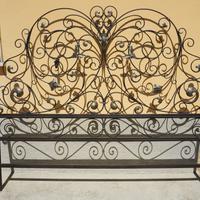 TESTIERA LETTO IN FERRO BATTUTO VINTAGE