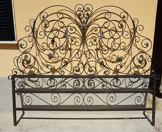 TESTIERA LETTO IN FERRO BATTUTO VINTAGE