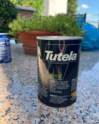 Latta in metallo vintage Tutela MR3 Logo Olio Fiat