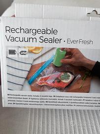 Aspiratrice per sottovuoto ricaricabile e 5 sacche