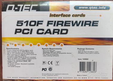 FIREWIRE PCI CARD 3 PORTE Modello 510F