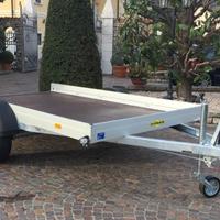 Rimorchio humbaur kft 1500 con rampe a scomparsa